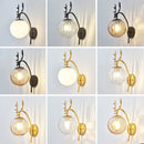 Axyaa Nordic Iron Glass Ball Wall Lamp for Home Decor in Gold