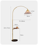 Axyaa Chairside Floor Lamp with Tray - USB, Wireless Charging, LED Bulb, Beige Shade
