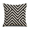 Axyaa Geometric Cotton Linen Cushion Cover - Decorative Sofa Throw Pillow Cover