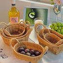 Axyaa Hand Woven Storage Basket for Fruits, Vegetables, and Bread