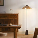 Wabi Silent Wind Floor Lamp by Axyaa - Retro Designer Straw Woven Standing Light