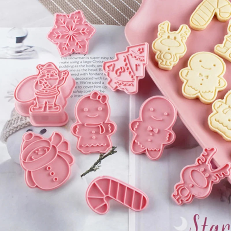 Axyaa Biscuit Mold Set for Xmas Party Decor & Baking Gadgets