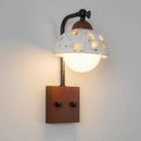 Axyaa Terrazzo Glass LED Wall Lamps Pull Chain Switch Wabi Sabi Mirror Light