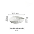 Axyaa High-End Ceramic Fish Soup Plate - Rock Pattern Shell Design