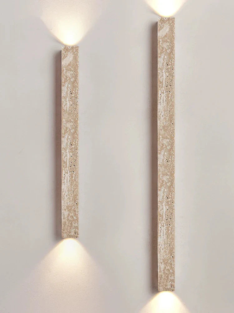 Axya LED Stone Wall Lamp - Retro Cream Style for Home Decoration