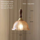 Axyaa Vintage Brass Glass Pendant Lights Hanging Lamp for Bar Dining Bedroom