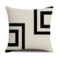Axyaa Geometric Cotton Linen Cushion Cover - Decorative Sofa Throw Pillow Cover