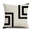Axyaa Geometric Cotton Linen Cushion Cover - Decorative Sofa Throw Pillow Cover