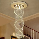 Axyaa Modern Double Spiral K9 Crystal Chandelier for Hotels and Villas