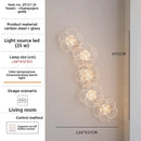 Axyaa Modern Flower Glass Wall Lamp for Luxury Living Room and Bedroom Decor
