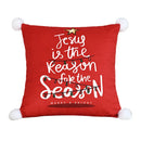 Axyaa Nordic Red Velvet Christmas Pillowcase 45x45 - Letter Printed Sofa Cushion Cover