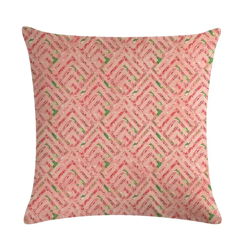 Axyaa Vintage Plant-flower Linen Cushion Cover 45*45cm
