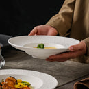 Axyaa Premium Straw Hat Stone Plate Set for Soup and Dessert