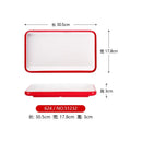 Axyaa Double Color Red/White Banquet Tableware: Hot Pot Round Dish