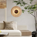 Axyaa Modern Stone Wall Sconce Dark Wood 25cm Atmosphere Lamp for Home Décor