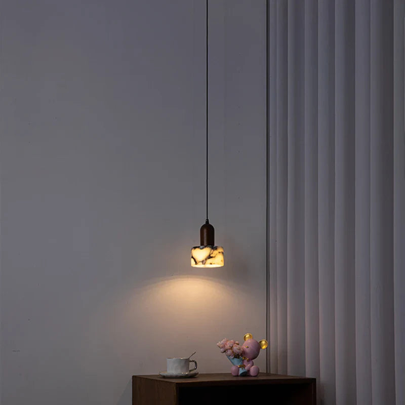 Axyaa 12cm Stone LED Pendant Lamp for Home Decor Living Dining Room