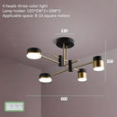 Axyaa Modern Nordic Black Gold LED Ceiling Chandelier
