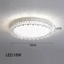 Axyaa LED Crystal Ceiling Lamp Modern Square Dimmable Dining Room Fixture