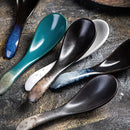 Axya Blue Ceramic Spoon Set for Stylish Dining Experience