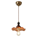 Axyaa Vintage Wood and Glass Chandelier - High-End Bedside Lamp for Bar & Restaurant