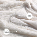 Axyaa Cozy Faux Fur Reversible Throw Blanket: Soft Plush Fluffy Blanket for Couch