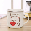 Axyaa Cute Animal Enamel Cup Breakfast Mug Set