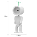 Axyaa Mini Square Robot Night Light LED Book Lamp Wooden Decor