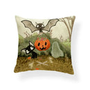 Axyaa Creative Fox Christmas Tree Cushion Cover - Retro Animal Sofa Decor Pillowcase