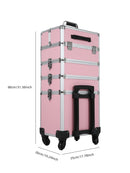 Axyaa Aluminum Compact Cosmetic Makeup Case On Wheels