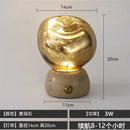 Axyaa Glass Marble Table Lamp Touch Switch USB Charging Decor Desk Lights