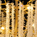 Axyaa Crystal Chandelier: Modern Home Stair Pendant Lamp for Living Room & Interior Lighting