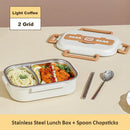 Axyaa Stainless Steel Microwavable Bento Lunch Box with Insulated Bag