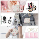 Axyaa Plaid Bow Mini Cosmetic Bag - Compact Travel Jewelry Storage Bag