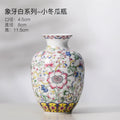 Axyaa Chinese Style Enamel Ceramic Vases Creative Home Office Decor