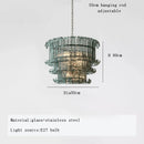 Axyaa Light Luxury Glass Chandelier for Living Room and Restaurant