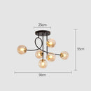Axyaa Nordic Glass Molecular Pendant Light - Simple Geometry Hanging Lamp