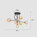 Axyaa Magic Bean Glass Pendant Light - Nordic Molecular Geometry Dining Room Lamp