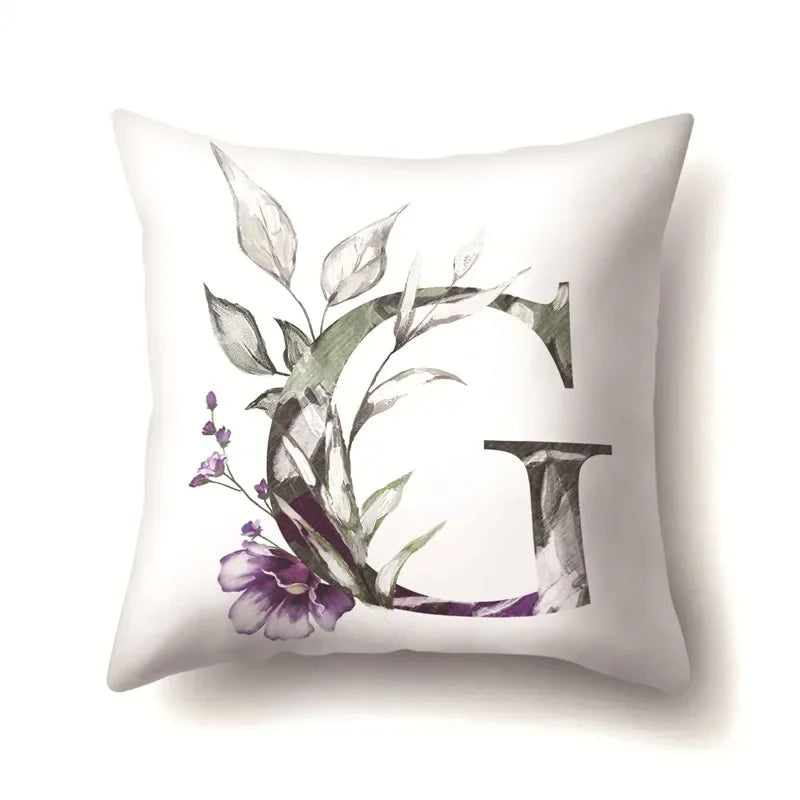 Axyaa Alphabet Cushion Cover - Kids Room Decor Throw Pillow Case