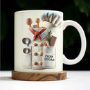 Axyaa Personalized Chef Ceramic Mugs - Custom Name Addition Kitchen Style Coffee Cups