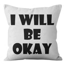 Axyaa Geometric Letters Print Sofa Cushion Cover Home Decor Party Bedding