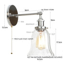 Axyaa Industrial Glass Wall Sconce Art Light for Stair, Foyer, Bedroom & Dining Room