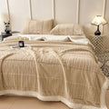 Axyaa Three-Layer Wool Bed Blankets for Cozy Nights