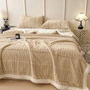 Axyaa Three-Layer Wool Bed Blankets for Cozy Nights