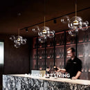 Axyaa Glass Bubble LED Chandelier - Modern Light Fixture for Various Spaces