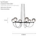Axyaa Glass Chandelier: Modern Personalized Pendant Light for Living Room & Dining Room