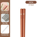 Axyaa Portable Stainless Steel Non Slip Chopsticks Set