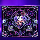 Axyaa Psychedelic Skull Head UV Reactive Tapestry Wall Hanging