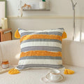 Axyaa Light Luxury Woven Cloth Tassel Throw Pillow - Heavy Craftsmanship