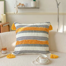 Axyaa Light Luxury Woven Cloth Tassel Throw Pillow - Heavy Craftsmanship