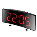 Axyaa LED Curved Screen Alarm Clock with Temperature and Snooze